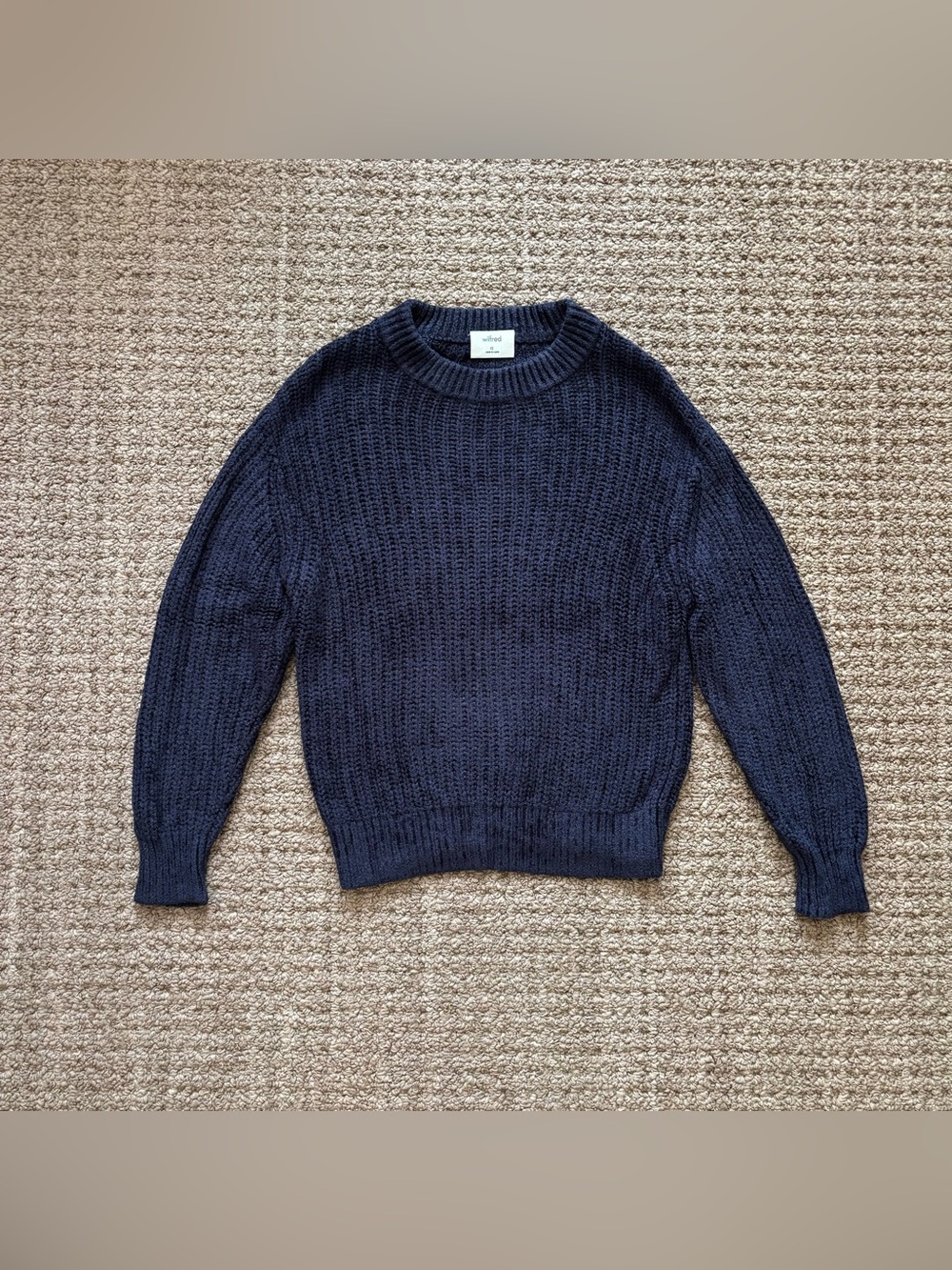 Aritzia Navy Chenille Sweater XS